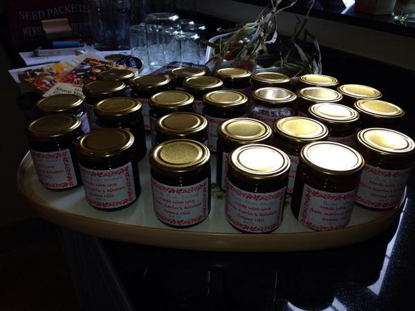 2nd batch done. Ready to join the first 25 jars of chutneys and preserves. 2014 plum harvest finished.So satisfying!