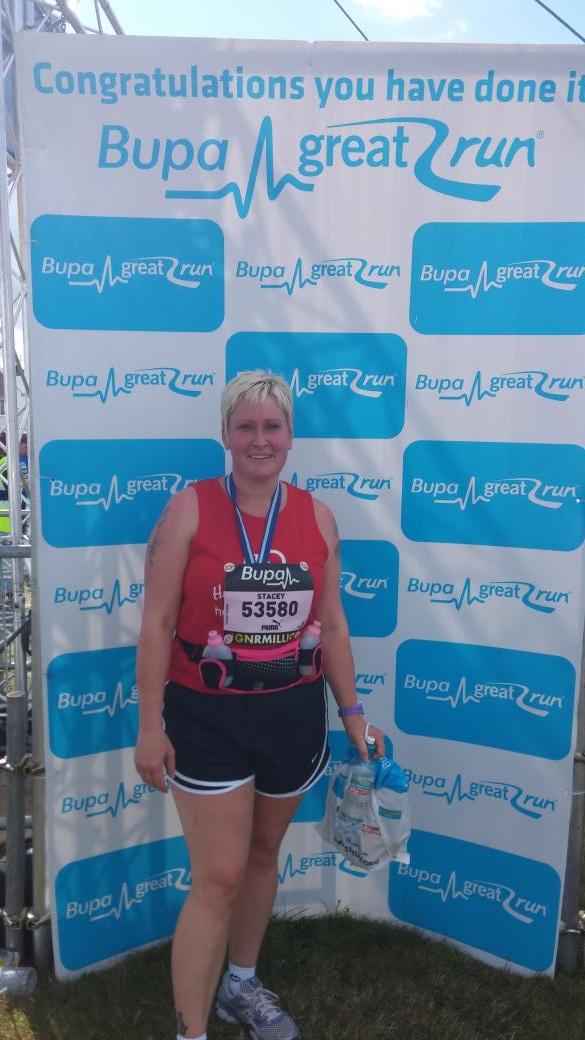 StaceyEvans74's tweet photo. Still on a high after great north run! 2 hrs 57 mins bring on next years http://t.co/lJVbfN4VHz