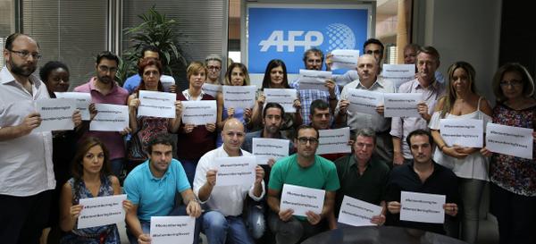 #AFP's Nicosia office pays tribute to James Foley and Steven Sotloff #RememberingJim #RememberingSteven
