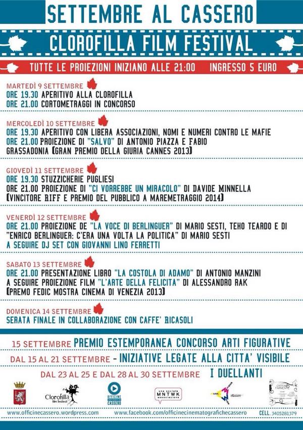 Da stasera per tutta la settimana #clorofilla alle@OfficineCassero