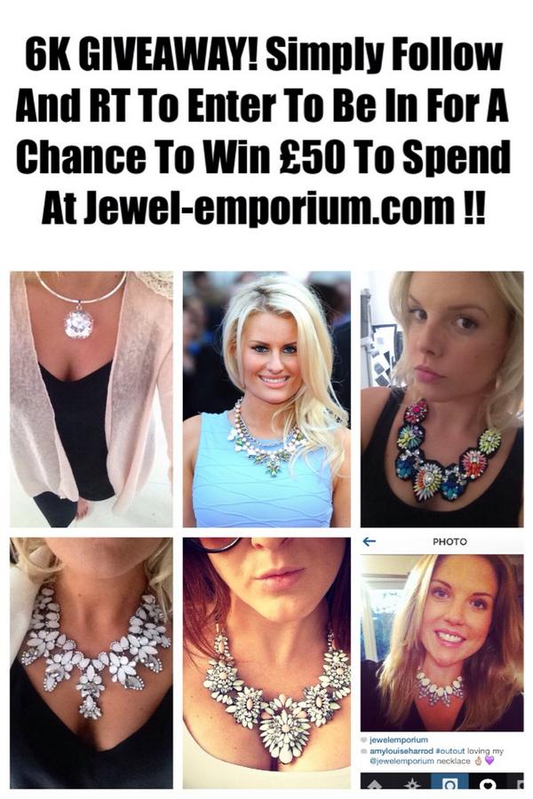 jewel_emporium's tweet photo. Our BEST GIVEAWAY YET!! 6K GIVEAWAY! Follow &amp; RT to enter!! #competition #giveaway #jewelemporium http://t.co/D8bkeqmgCd
