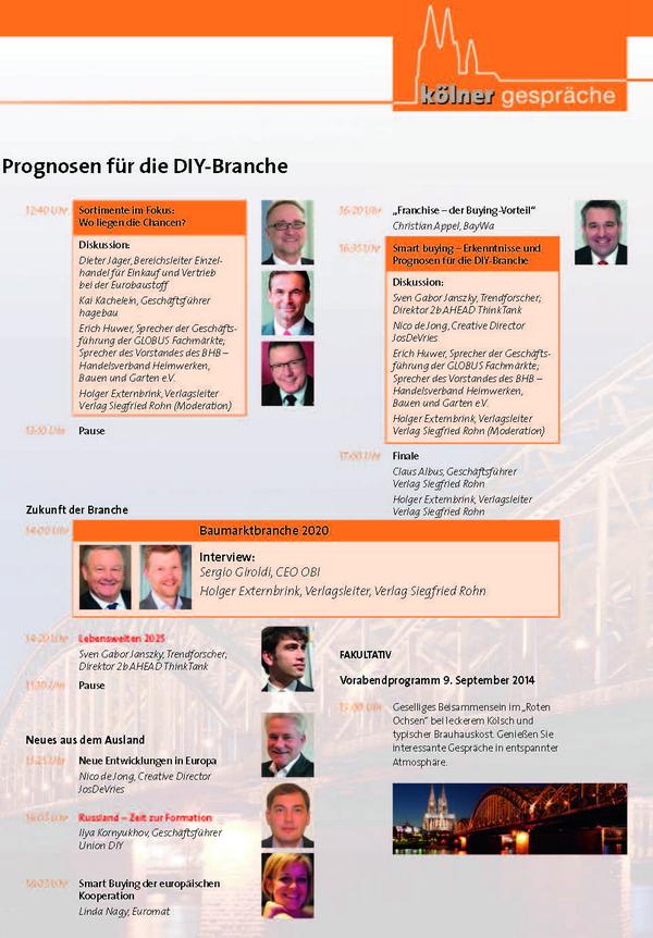 Morgen spreken in Köln, Kölner Gesprächen.