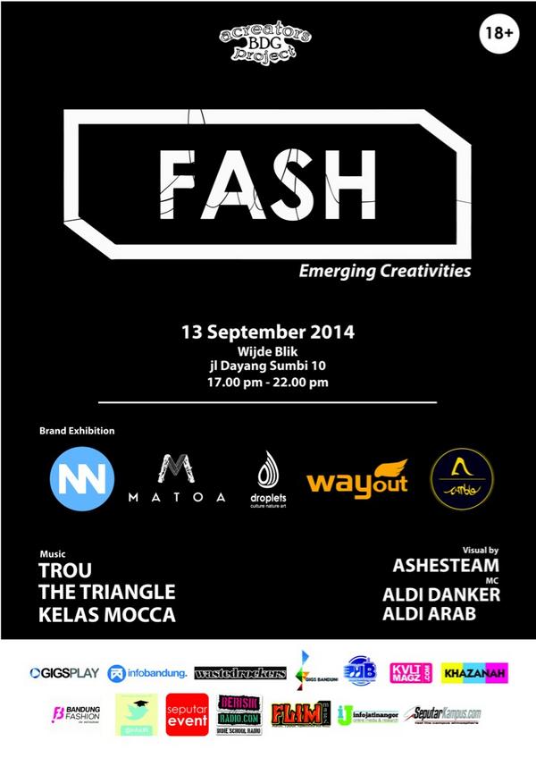 AcreatorsBDG present #FASH Brand Exhibition SABTU 13 sept di wijde blik jl. Dayang sumbi #goaheadpeople
