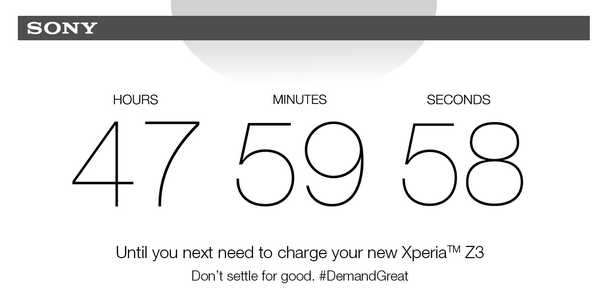 sonyxperia's tweet photo. Demand Great. http://t.co/jcoYPKbFc5