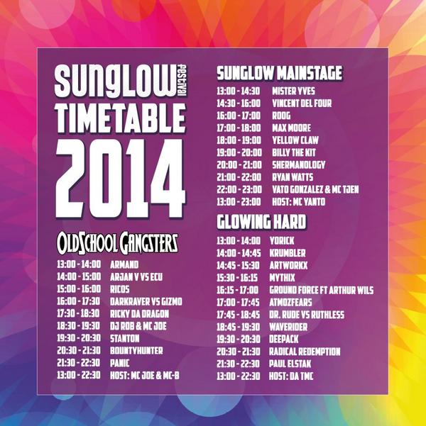 Time Table!!!! #sunglowfestival #sun #glowing #goodweather #fun