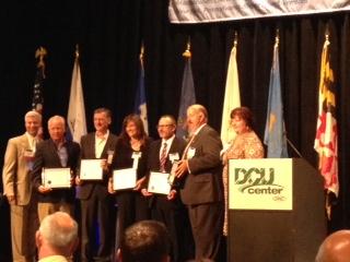 DevSpringfield's tweet photo. Honored to receive award from @NEDADevelopment for Rebuild Springfield Progress Report last night #Buildne http://t.co/xmf0Eb1abB