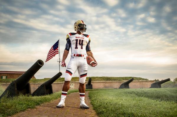 CollegeGameDay's tweet photo. The newest @MarylandPride uniforms will honor the 200th anniversary of the Star Spangled Banner. http://t.co/3Xnl4L3qjz
