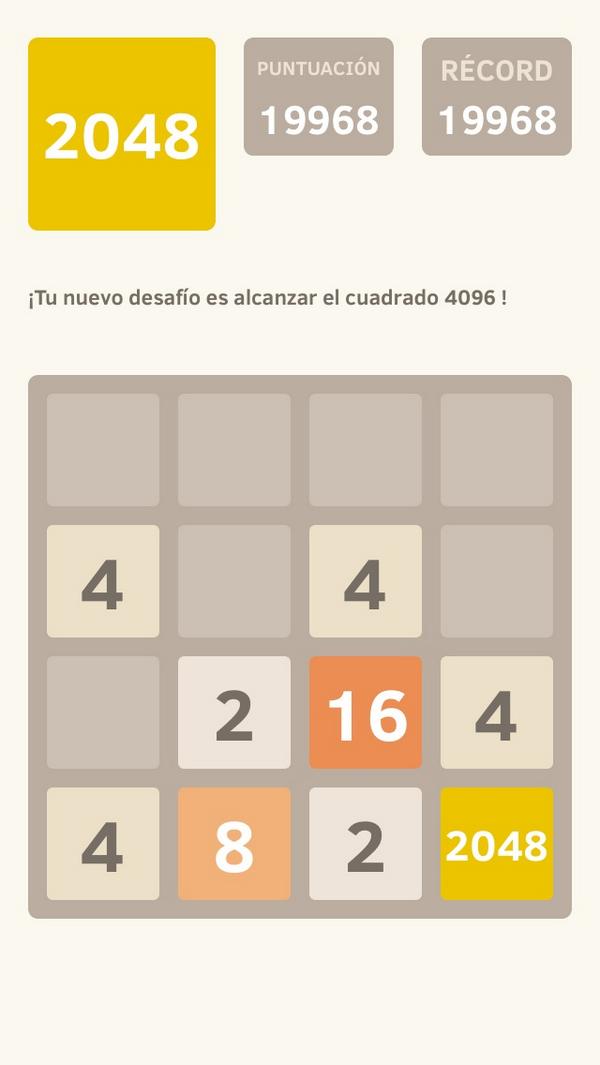 pedropablobo's tweet photo. He obtenido el cuadrado 2048 en @2048_game ! https://t.co/dbMlD0s2rT http://t.co/Bqap5gahaK