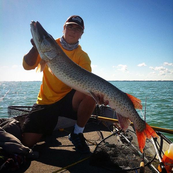 After my truck got broken into and most tackle stolen i had enough to go out an catch this big ol ski! #muskie #Karma