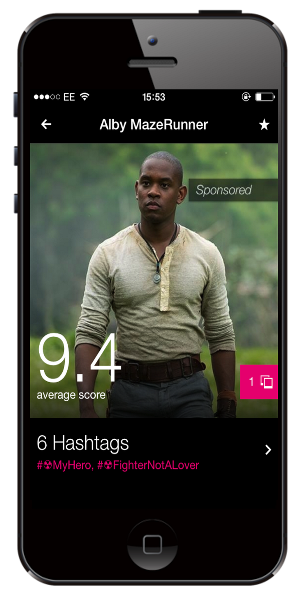 on_lulu's tweet photo. .@AmlAmeen - your character in @MazeRunnerMovie, Alby, is an AWESOME 9.4 on Lulu! #MyHero #FighterNotALover http://t.co/mi8ShCcDQJ