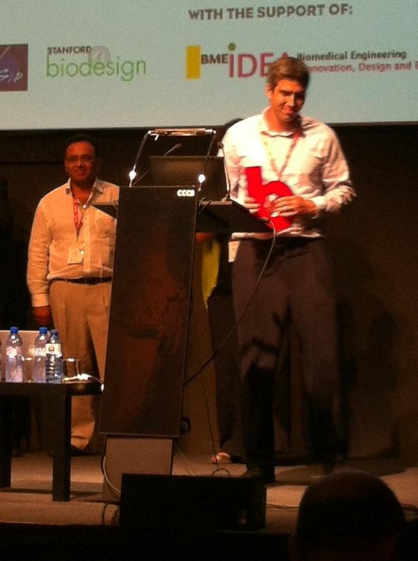 The first #EBID2014 Award goes to <a href="/torixmedical/">Torix Medical</a>. Congrats guys!