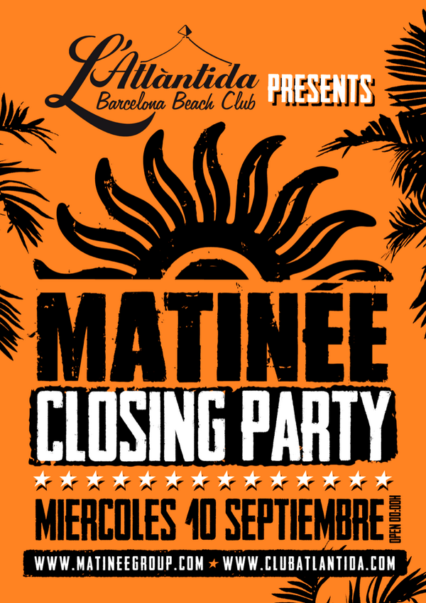 Atlantida_BCN's tweet photo. Tomorrow CLOSING MATINÉE!
Tickets: http://t.co/FqNxhNbscD http://t.co/fl616sr7tJ