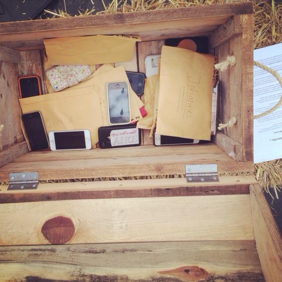 benkeene's tweet image. This was our phonebox for @escthecity festival - 48 hours of device free life