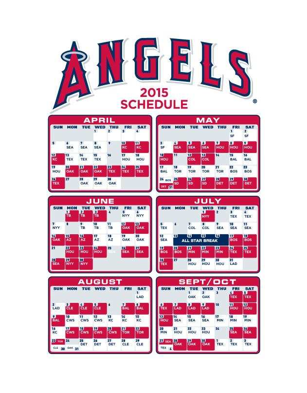 Angels Printable Schedule Printable Blank World