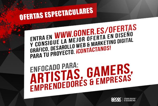 GonerSTUDIO's tweet photo. @GonerSTUDIO #OFERTAS #ESPECTACULARES - http://t.co/14uHF5JKkq Aprovecha el momento y lanza tu proyecto a bajo coste. http://t.co/JU11tYSdWO
