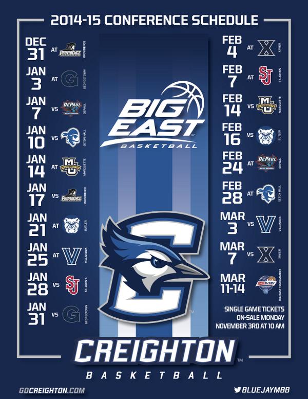 Creighton Basketball Schedule 20222023 Festival Schedule 2022