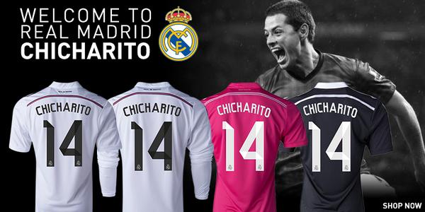 WSSTifo's tweet photo. NOW AVAILABLE!
Get the Real Madrid 14/15 #Chicharito jerseys now here: http://t.co/Ldg3NyuDK2 http://t.co/1fTH999f3Q