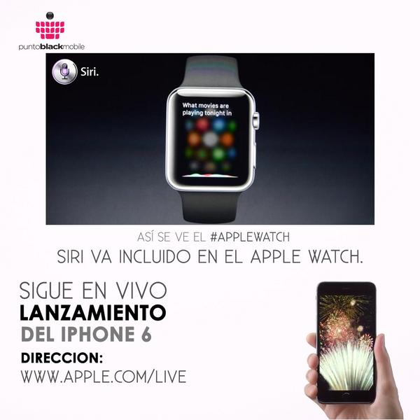 CaseStore_EC's tweet image. Siri va incluido en el Apple Watch. #AppleWatch #Apple #AppleLive #AppleEvent