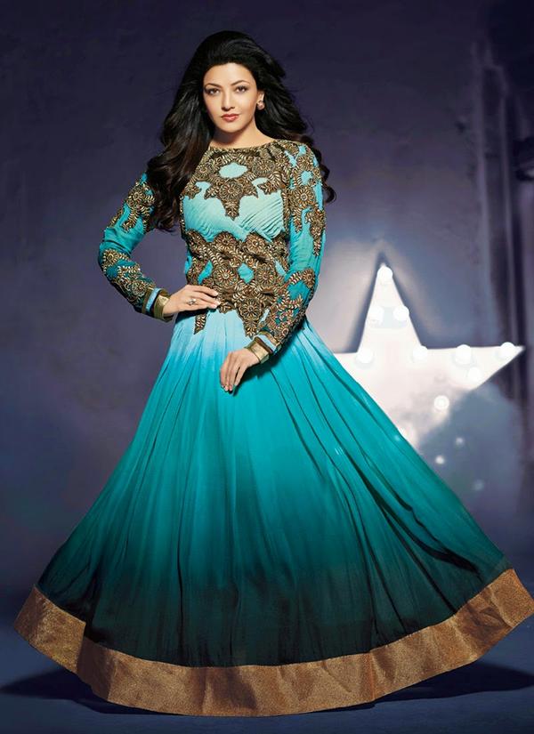 kajal agarwal in anarkali dress