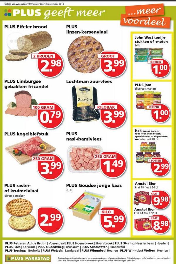 Vanaf woensdag 10 september t/ m zaterdag 13 september onze weekaanbiedingen