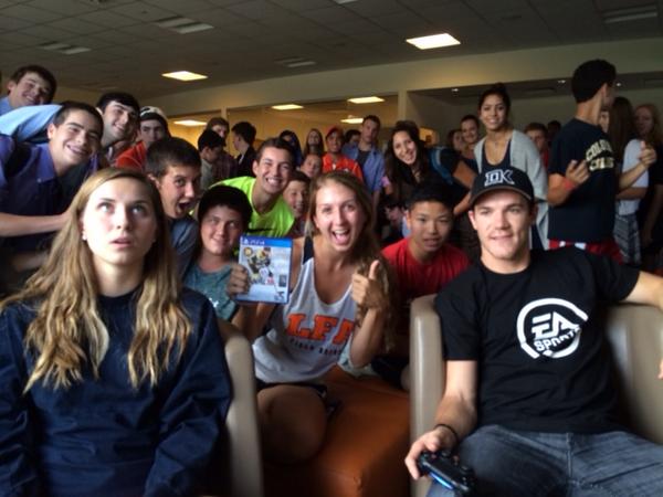 EASPORTSNHL's tweet photo. .@shawz15er playing #NHL15 with Lake Forest Academy for #NHL15Launch. http://t.co/E6ywG0bDJV
