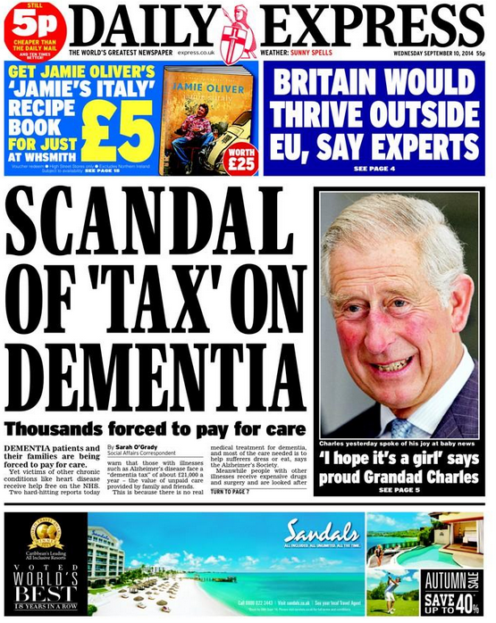 News24Scotland's tweet photo. TOMORROW'S FRONT PAGES: DAILY EXPRESS http://t.co/pjtaiYml8Z
