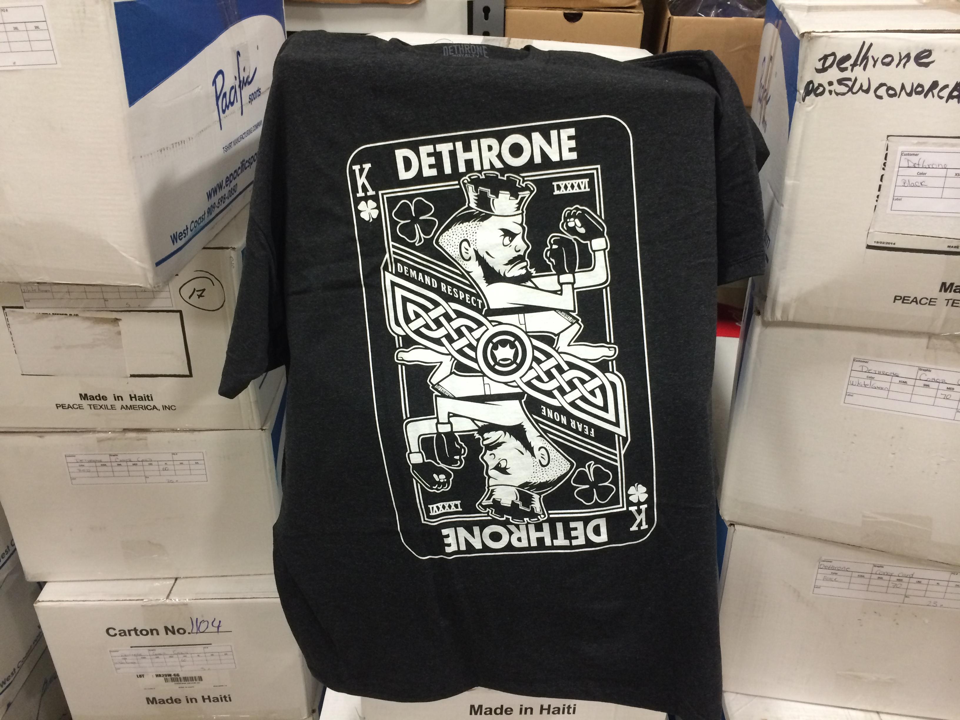 Conor mcgregor dethrone clearance shirt
