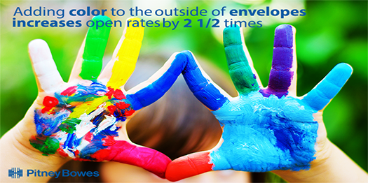 PitneyBowes's tweet photo. If you want to increase #directmail open rates, add color. http://t.co/HiWl8Al2EV Happy #PCCWeek Mailers! http://t.co/fhcpWw8ndX