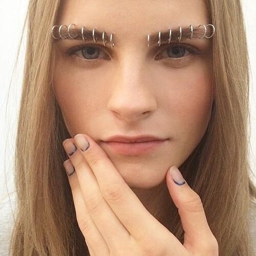 IMGmodels's tweet photo. @kristinapetrosiute pierced her brows for @officialrodarte. #IMGirls #IMGmakers #Rodarte http://t.co/O5fvioDeZ0