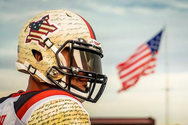 Maryland's unis are inspired by the Battle of Baltimore @ Ft McHenry & Star Spangled Banner es.pn/1p4uOIQ