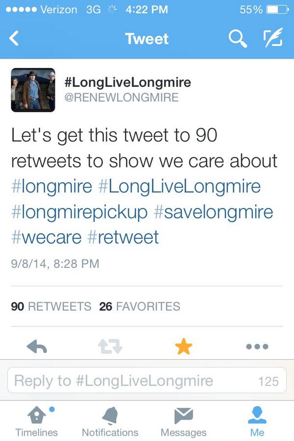 RENEWLONGMIRE's tweet photo. This really proves we care #LongLiveLongmire #SaveLongmire #WeCare http://t.co/hiulW5ugOm