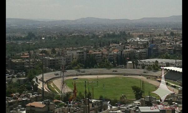 Isham_AlAssad's tweet photo. The Al-#Jalaa stadium, in #Damascus city, #Syria. | at noon 09.09.2014 http://t.co/Y6o7nvzwVU