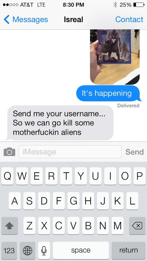 shallettt's tweet photo. I love my coworkers #Destiny #PS4 http://t.co/qQnBkvjlJF