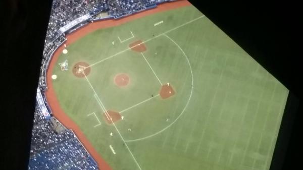 Jays vs Cubs from glass floor TO CN Tower! Sweet!