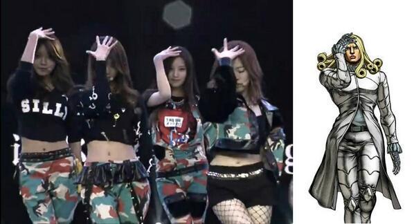 ソシがファニーヴァレンタイン大統領のジョジョ立ちしてる！Σ(ﾟдﾟlll)