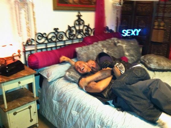 Harparbar's tweet photo. Lest u think it's all hate &amp; you betrayed me, once upon a time, Jax &amp; Juice were friends...#SOAFXPremiere @Theorossi http://t.co/EtGN0ZoMKm