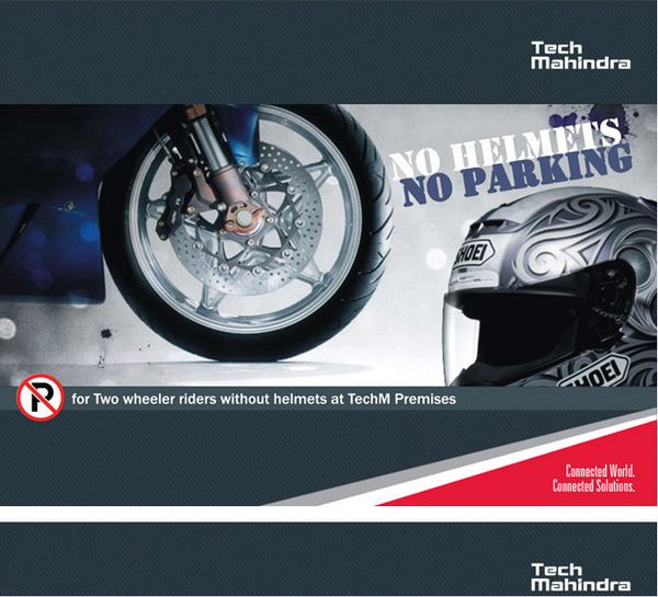 tech_mahindra's tweet photo. Your safety is our priority. Two-wheeler riders, WEAR A HELMET!! #TechMcares http://t.co/cMHU7vCrs7