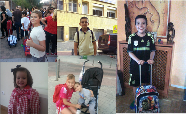 juegaterapia's tweet photo. Tras casi un año sin poder ir, la vuelta al cole para Iker, Iván, Alex, Adri y Candela no es rutina… ¡es un regalo! http://t.co/4Q4izXygms