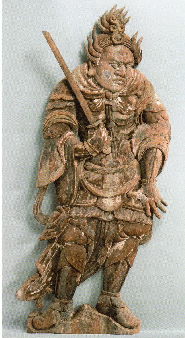 奈良・興福寺/板彫十二神将立像(藤原)】檜材。彩色だが剥落。12面完存