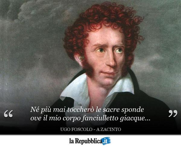 repubblica's tweet photo. 10 settembre 1827 - Moriva Ugo Foscolo, poeta del neoclassicismo e preromanticismo italiano #AccaddeOggi http://t.co/PT2SrsW8qg