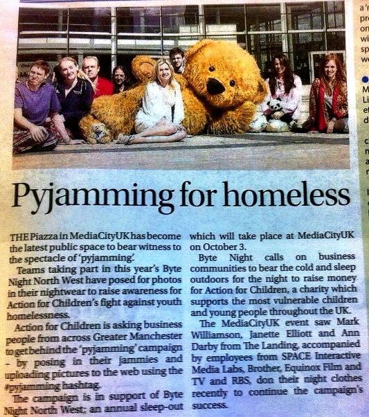 HOSTSalford's tweet photo. #spotthebear #pyjamming for @ByteNight @MediaCityUK in @MENBusinessDesk @EquinoxFilmTV @SpaceUXLabs @Fourthdaypr http://t.co/9YoQiViJxq