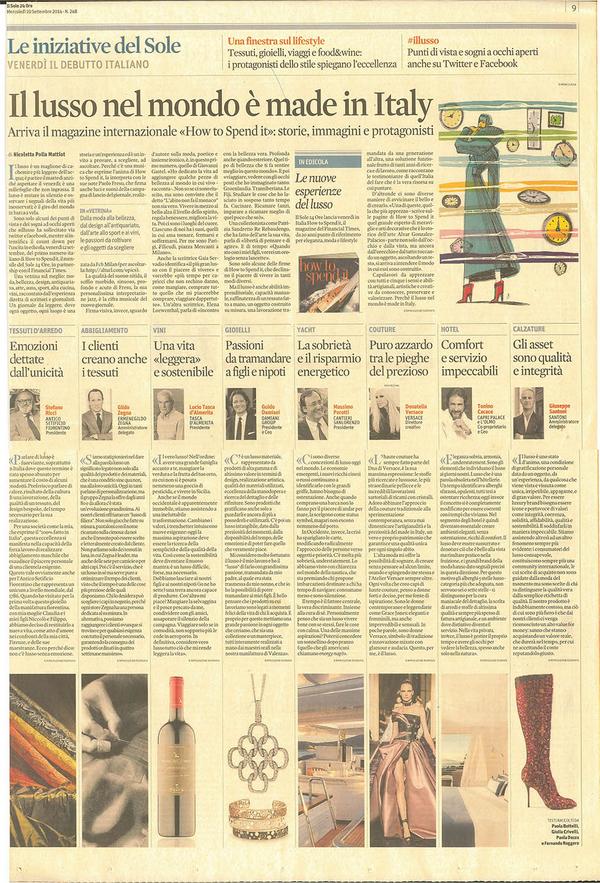 TascaWine's tweet photo. Il lusso nel mondo è #MadeInItaly @sole24ore partendo dalla #famiglia #tascadalmerita #rossodelconte #wine #Sicilia http://t.co/71vGhteFbM
