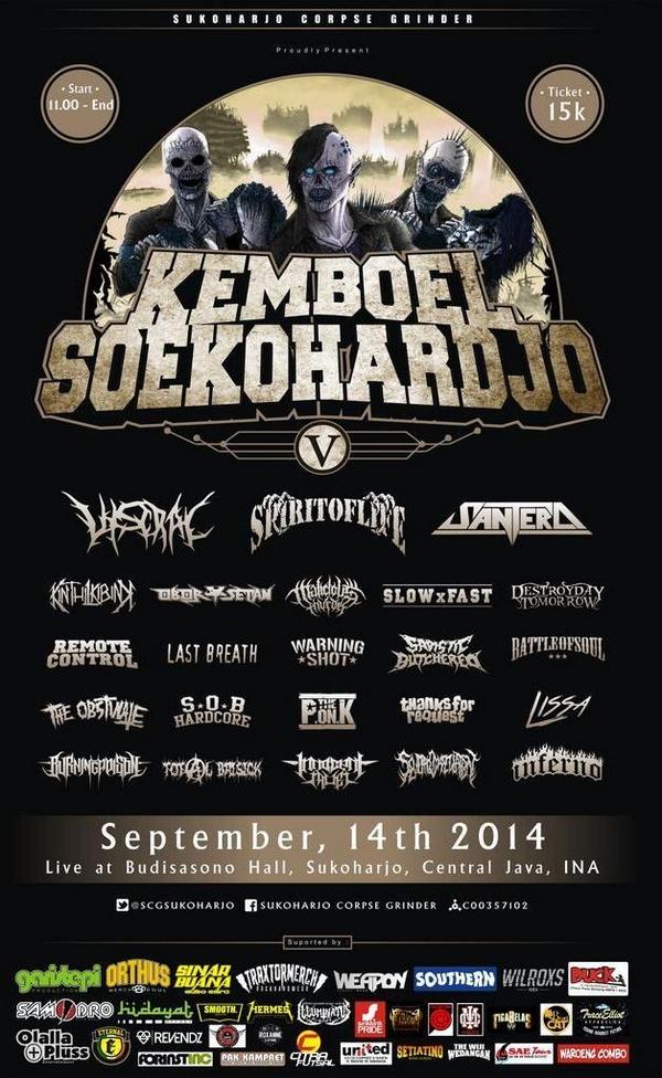 KEMBOEL SOEKOHARDJO#5 | 14 Sept 2014 | Budi Sasono Hall, Sukohajo, Jateng, Ina | HTM 15k. <a href="/SCGsukoharjo/">#KemboelSoekohardjo7</a>