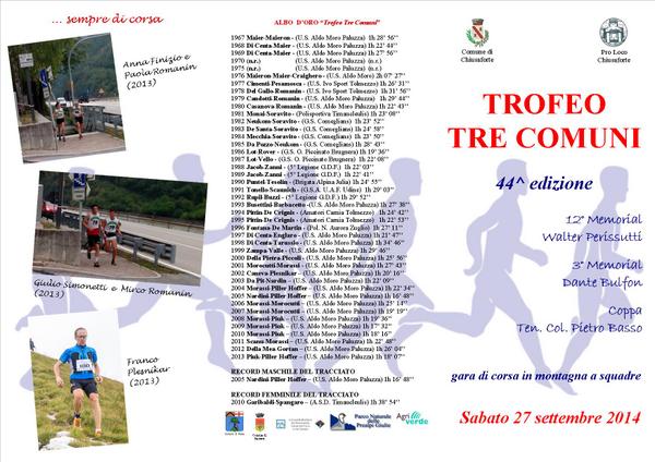 ProLocoScluse's tweet image. SAB 27 SETT. TROFEO TRE COMUNI Gara di corsa in montagna