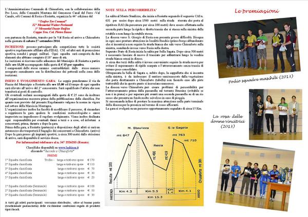 ProLocoScluse's tweet image. SAB 27 SETT. TROFEO TRE COMUNI Gara di corsa in montagna
