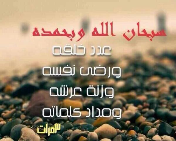 سبحان الله وبحمده ..