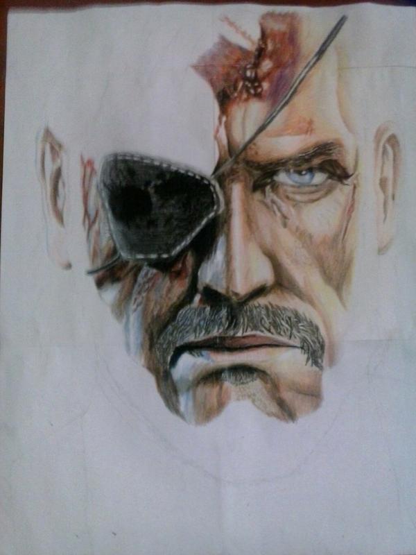 KONAMIUK's tweet image. Superb #MGS Big Boss drawing here by juanpablo1223 on @deviantART! Check out how his drawing developed step-by-step.