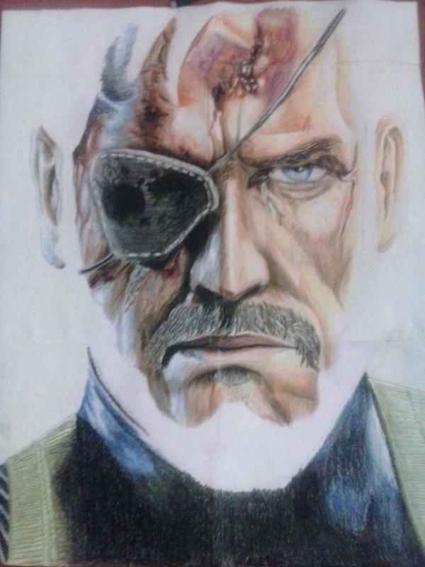 KONAMIUK's tweet image. Superb #MGS Big Boss drawing here by juanpablo1223 on @deviantART! Check out how his drawing developed step-by-step.