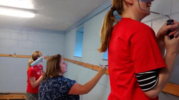 Ashley_Ager's tweet image. Tesco Drayton @Longdalepark3g painting pavilion. @aandasmum  @SGaylemorris @martintsmith @AlanArber @DTInterface