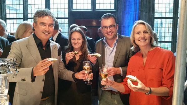 Koolhovenenp's tweet photo. Koolhoven &amp; Partners trapt het oesterseizoen af in Middelburg. @lizettetouber @kimout88 @MKoolhoven @rombo http://t.co/mCJhl9Jvh0